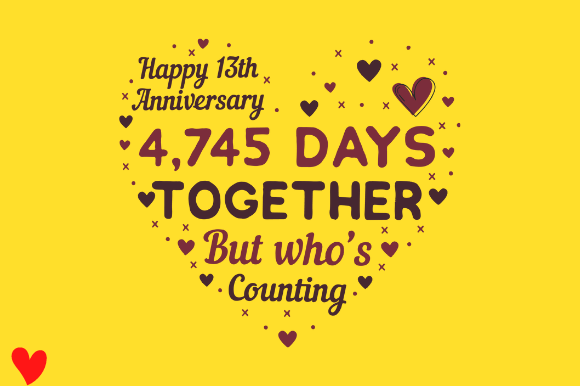 Review: CELEBRATE 13TH WEDDING ANNIVERSARY Design