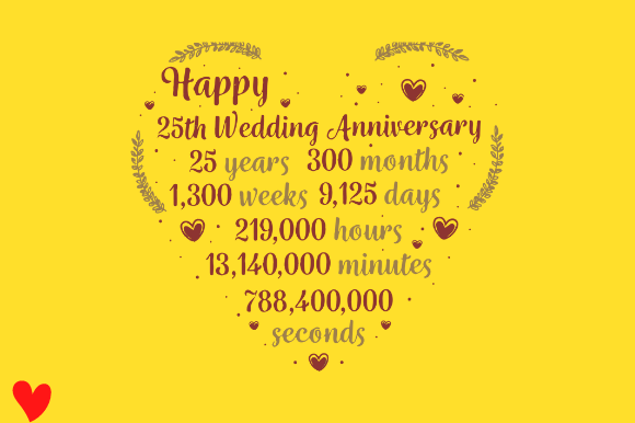 Reviewing the 25th Wedding Anniversary Twenty Five Design