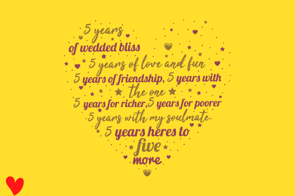 Reviewing the 5th Wedding Anniversary SVG for Embroidery