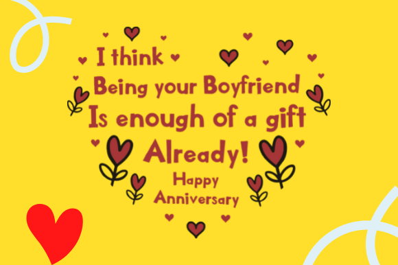 Reviewing the Anniversary Boyfriend Novelty Heart Gift Design