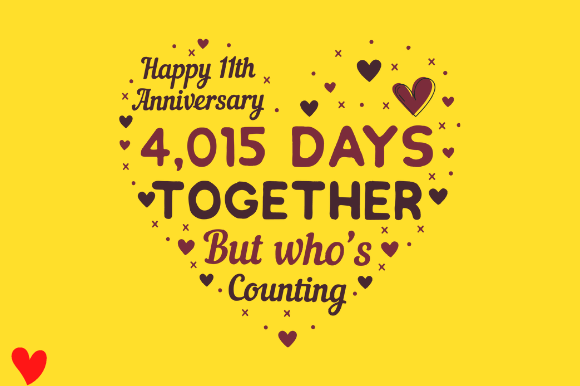 Reviewing the Celebrate 11th Wedding Anniversary Design
