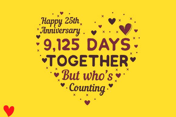 Reviewing the Celebrate 25th Wedding Anniversary Design