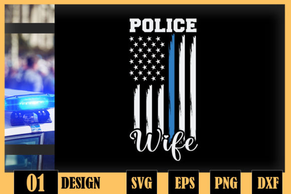 Reviewing the Police Officer Wife American Flag Design